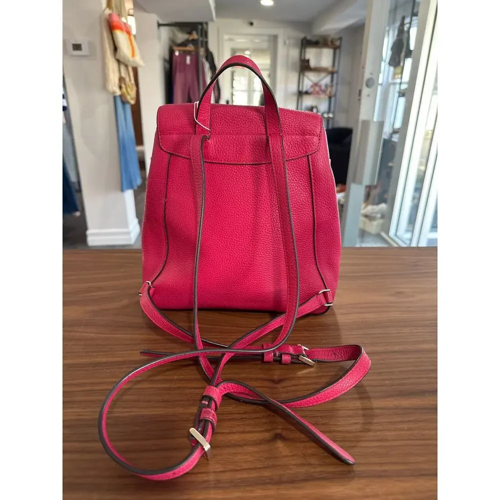 Kate Spade Leila Pebbled Leather Flap Backpack